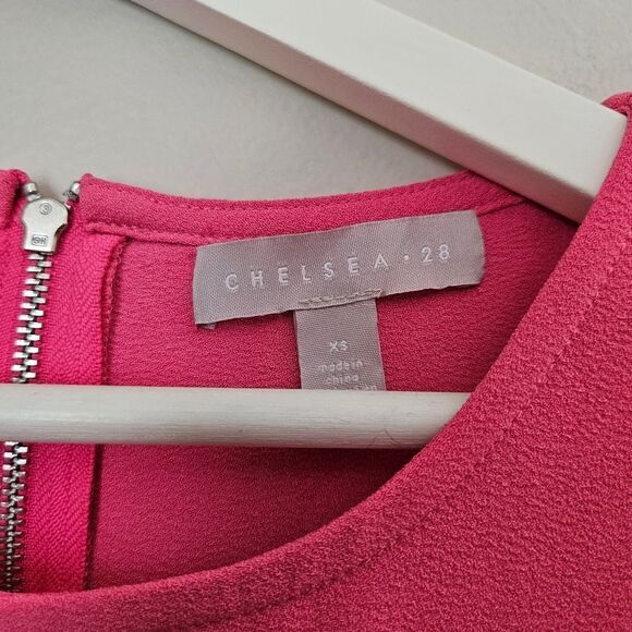 Chelsea28 Dress Mini Short Sleeve Dress Casual Barbie Pink Solid Crewneck - Picture 6 of 8